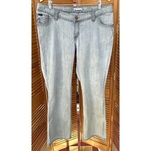 Lee Women's Mid-Rise Natural Fit Straight Leg Gray Denim Jeans Size 16